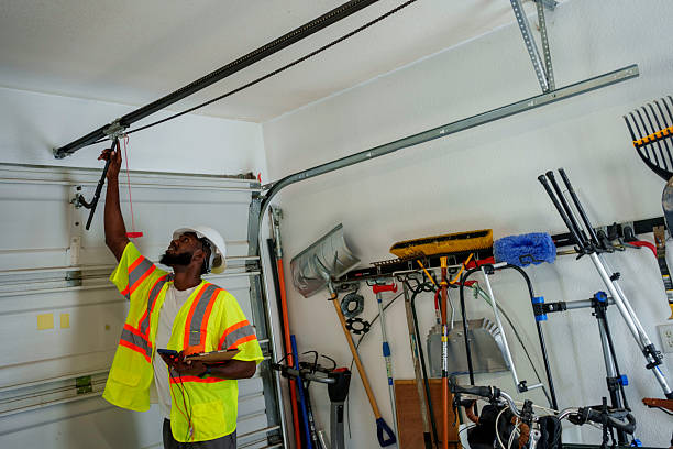 Professional Garage Door Panel Replacement technician working in Breckenridge, TX